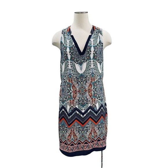 ReneeC Boho Sleeveless Mini Dress V Neck Tie Waist Made In USA Festival Hippie - Picture 11 of 11